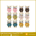 Colorful Mixed Cute Owl Ear Studs